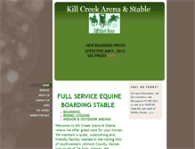 Tablet Screenshot of killcreekarena.com